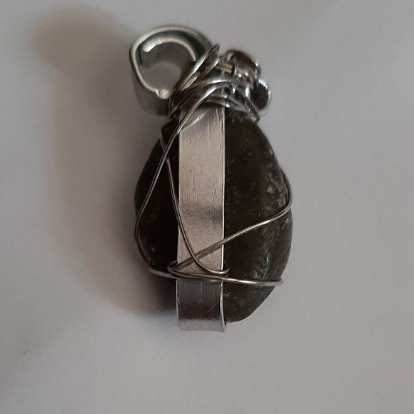 Sterling Silver 925 wire wrapped blue flash labradorite boho necklace - Picture 5 of 11